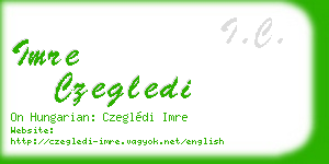 imre czegledi business card